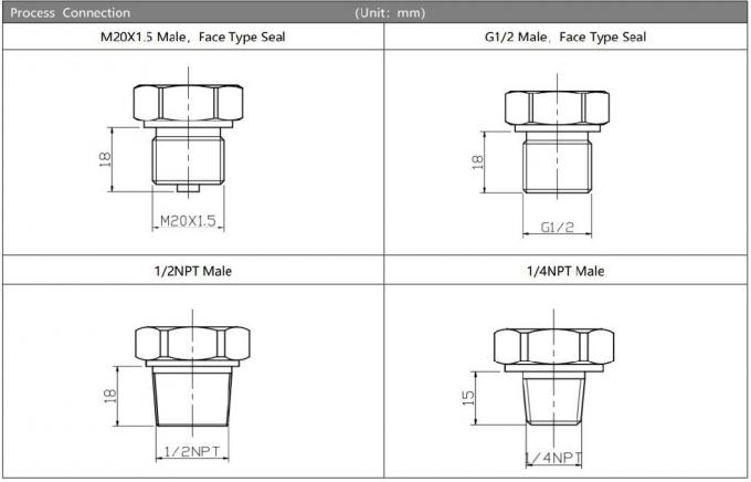 OEM 차차 압력 송신기 고 정밀 기름으로 채워진 차차 압력 송신기 2