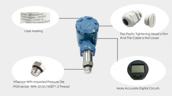 4-20mA 2 WIRE LCD displays the oil flush isolation film pressure transmitter