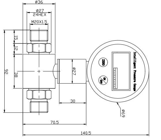 BPZ2008 차차 압력 송신기 측정기 물 압력 송신기 센서 1