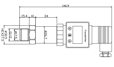 LED Lcd 디스플레이 플러시 디아프라그마 압력 센서 IX DIisplay와 함께 스마트 타입 압력 송신기 0